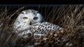 Snowy Owl\'s Stealthy Pounce in the Arctic Tundra