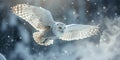 Snowy Owl Soaring. Snowy Owl in flight 04