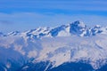 Snowy panorama in Italy in the mountains