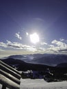 Snowy panorama view of the Dolomites, Trentino