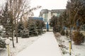 Snowy pansion in Pomorie, Bulgaria