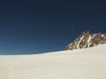 Snowy pass against the sky, Caucasus, Kabardino-Balkaria, Bezengi region