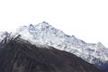 Snowy peak over white background.