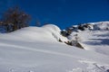 Snowy peak in Ponte di Legno Royalty Free Stock Photo