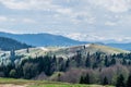 Snowy peaks of the Carpathian Mountains