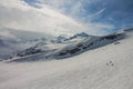 Snowy peaks on Elbrus, Russia