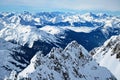 Snowy peaks panorama