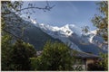 Snowy picks of Apls, view from the Chamonix, France