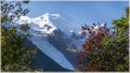 Snowy picks of Apls, view from the Chamonix, France