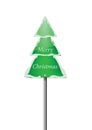 Snowy Pine Tree Road Sign with Merry Christmas