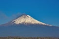 snowy popocatepetl volcano with blue sky Royalty Free Stock Photo