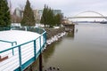 Snowy Portland and Fremont Bridge