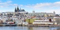 Snowy Prague Gothic Castle, Prague, Czech Republic Royalty Free Stock Photo