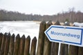 Snowy Red Moor raised bog in the Hessian part of the Rhon Mountains in Germany