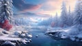 Snowy River Landscape Painting