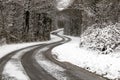 Snowy Road Royalty Free Stock Photo