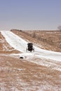 Snowy road buggy Royalty Free Stock Photo
