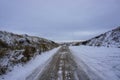 Snowy road Royalty Free Stock Photo