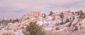 Snowy Rock formations at Vedawoo Royalty Free Stock Photo