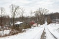 Snowy rural landscape in Appalachia Royalty Free Stock Photo