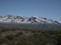 Snow on the Santa Catalina mountains above Oro Valley Royalty Free Stock Photo