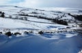 Snowy scene near Allendale, Northumberland, England. Royalty Free Stock Photo