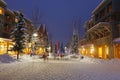 Snowy Scene of Winter Shopping