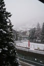 Winter Wonderland Snowy Zermatt Ski Resort Landscape Royalty Free Stock Photo