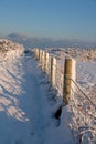 Snowy Scenes around Trearddur bay Royalty Free Stock Photo