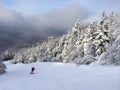 Snowy slope in the mountains Royalty Free Stock Photo