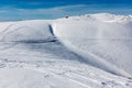 Snowy slopes in 3-5 Pigadia ski center, Naoussa, Greece