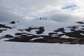 Snowy Snaefellsjokull volcano summit. Royalty Free Stock Photo