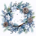 Snowy Splendor: A Frosted Pinecone and Silver Bauble Wreath for Winter