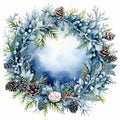 Snowy Splendor: A Frosted Pinecone and Silver Bauble Wreath for Winter