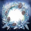 Snowy Splendor: A Frosted Pinecone and Silver Bauble Wreath for Winter