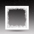 Snowy square frame template