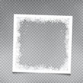 Snowy square frame template