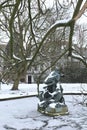 Snowy statues