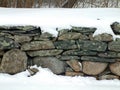 Snowy Stone Wall 2 Royalty Free Stock Photo