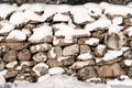 Snowy stone wall texture Royalty Free Stock Photo