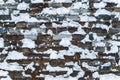 Snowy stonework Royalty Free Stock Photo