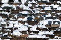 Snowy stonework Royalty Free Stock Photo