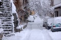 Snowy Street in January