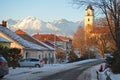 Town of Poprad under High Tatras mountains in winter, Slovakia