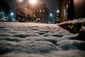 Snowy streets in Boston, Massachuset Royalty Free Stock Photo