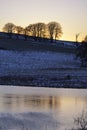 Snowy Sunset at Waldegrave Pool & North Hill Royalty Free Stock Photo