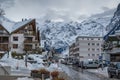 Snowy Swiss ski resort of Engelberg
