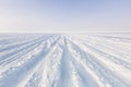 Snowy tracks Royalty Free Stock Photo