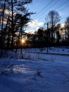 Snowy Train Track