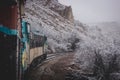 Snowy Verde Canyon Railroad Royalty Free Stock Photo